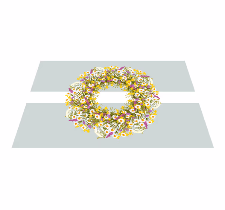 Original placemats floral wreath centerpiece - TenStickers