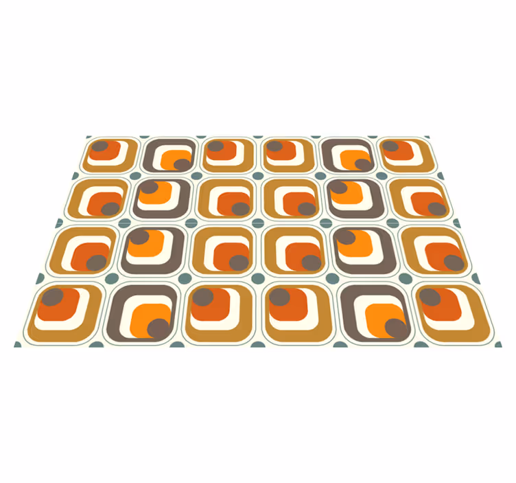 Modern placemats with retro patterned squares - TenStickers