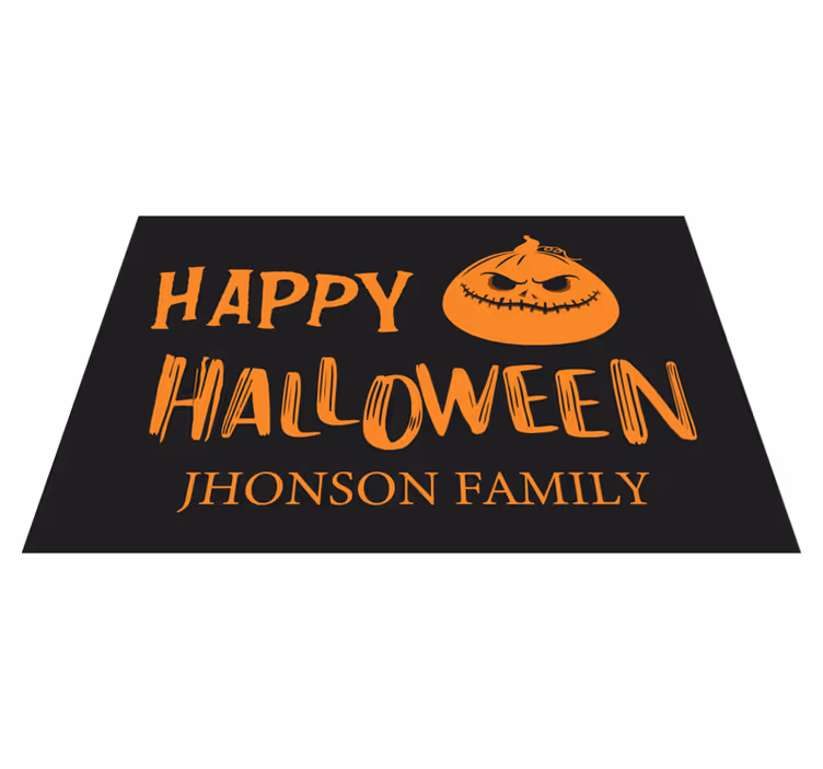 Halloween placemats halloween family welcome - TenStickers