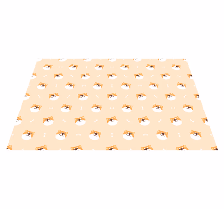 Children placemats cheerful dog faces - TenStickers