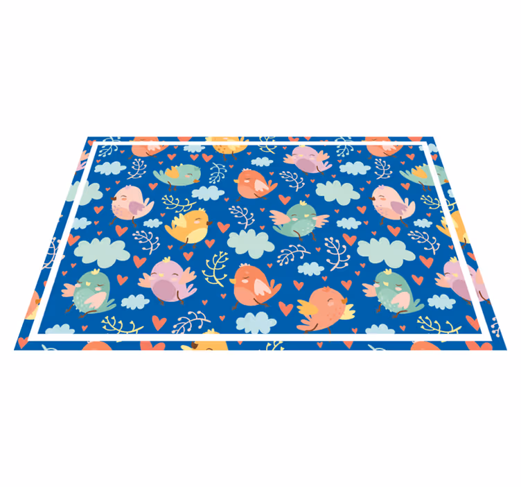 Children placemats with colorful bird designs - TenStickers