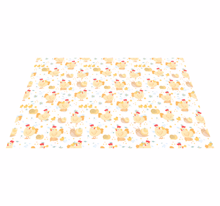 Children placemats with adorable chicken design - TenStickers