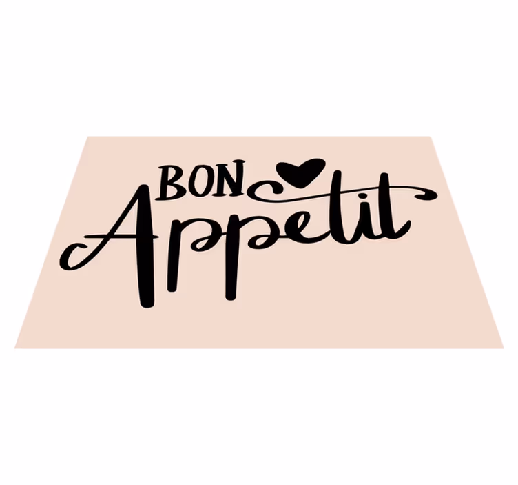 Bon appetit quote quote placemats - TenStickers