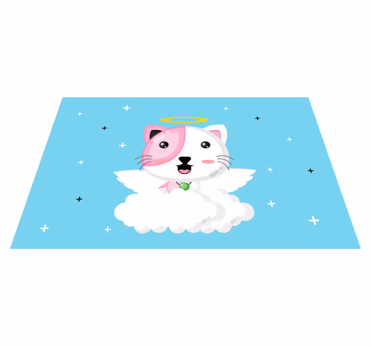 Children placemats cute cat angel - TenStickers