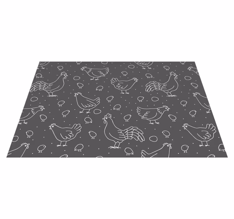 Original placemats charming hen bowl - TenStickers