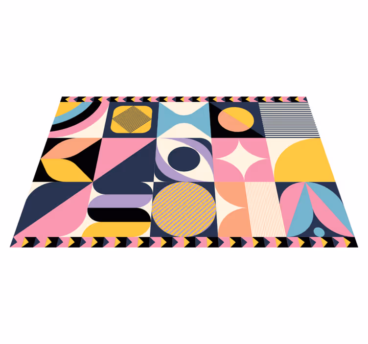 Modern placemats geometric color block design - TenStickers