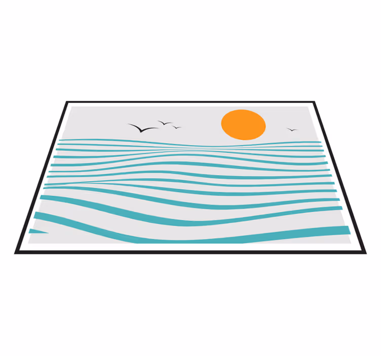 Modern placemats with stylish waves design - TenStickers