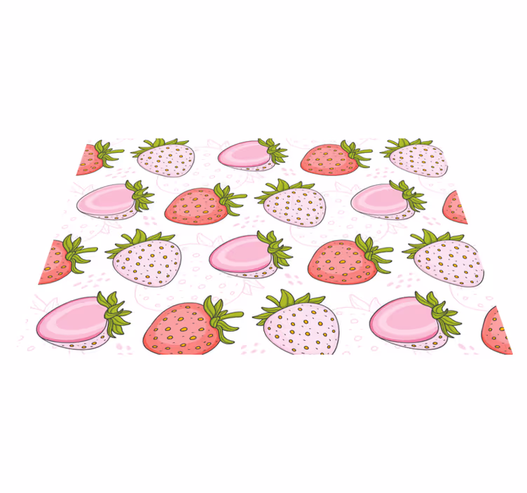 Original placemats pink strawberry design - TenStickers