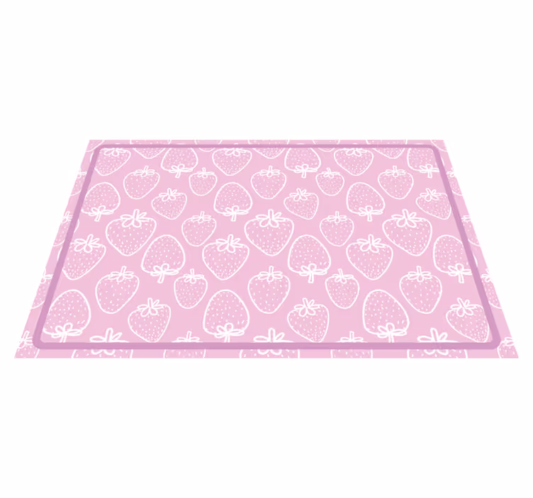 Children placemats strawberry patterned mat - TenStickers