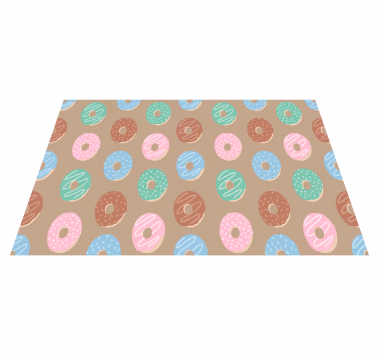Original placemats with colorful donut design - TenStickers