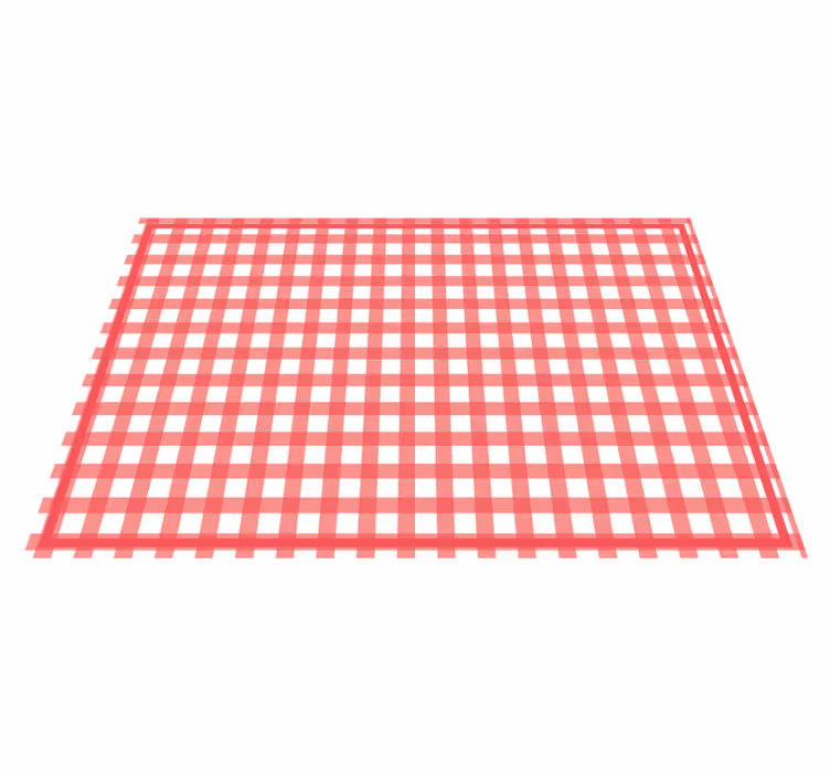 Textured placemats in checkered red pattern - TenStickers