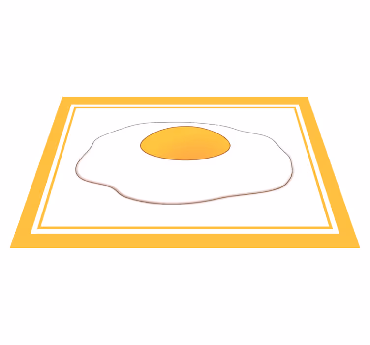 Original placemats fried egg shape design - TenStickers