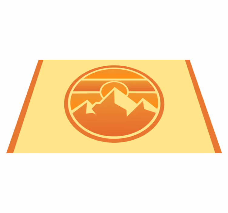 Modern placemats mountain sunset silhouette - TenStickers