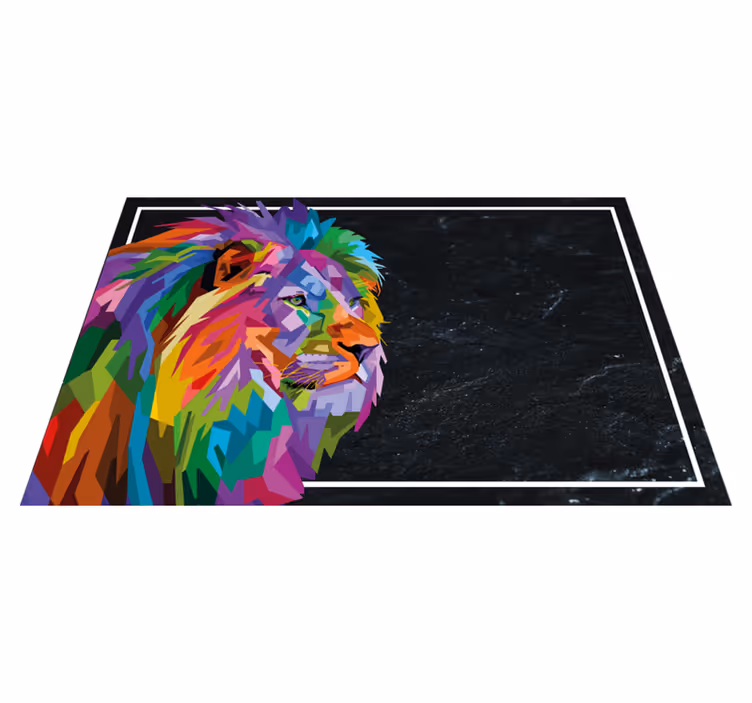 Original placemats colorful lion face - TenStickers