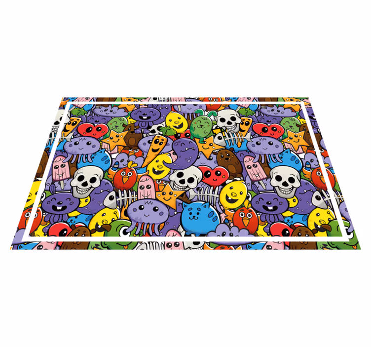 Abstract cartoon design original placemats - TenStickers