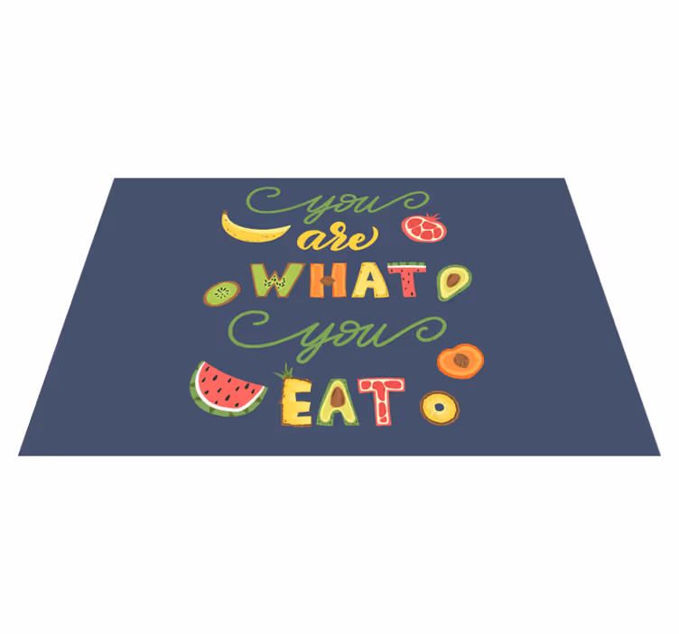 Colorful food quote quote placemats - TenStickers