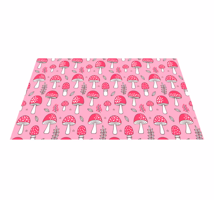 Original placemats vibrant mushroom design - TenStickers