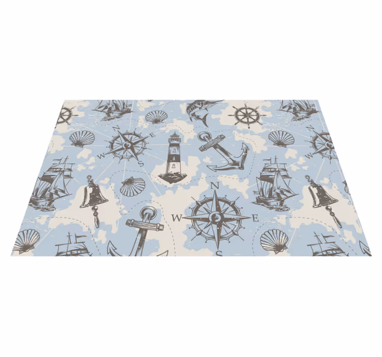 Modern placemats nautical theme design - TenStickers