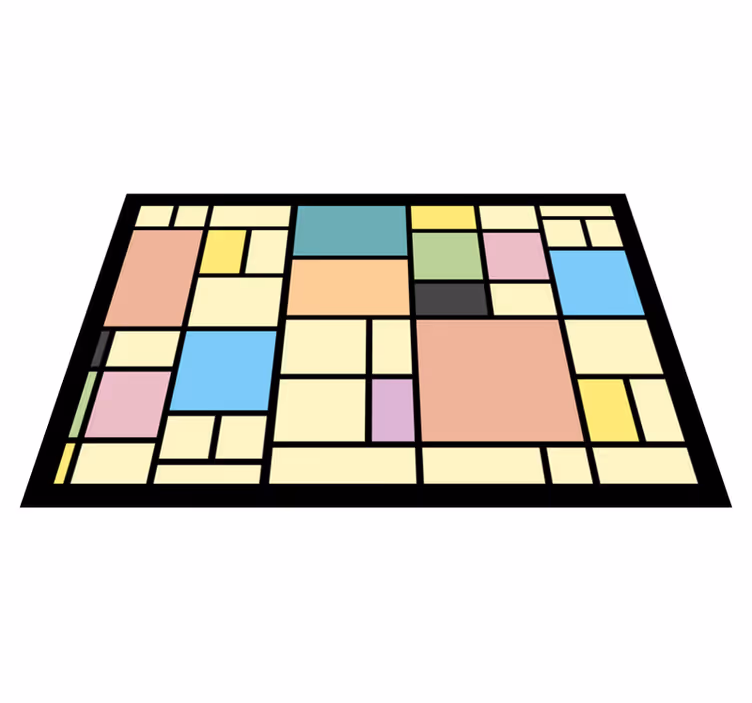 Modern placemats with geometric abstract design - TenStickers