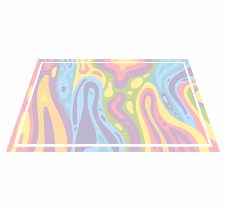 Textured placemats in colorful abstract waves - TenStickers