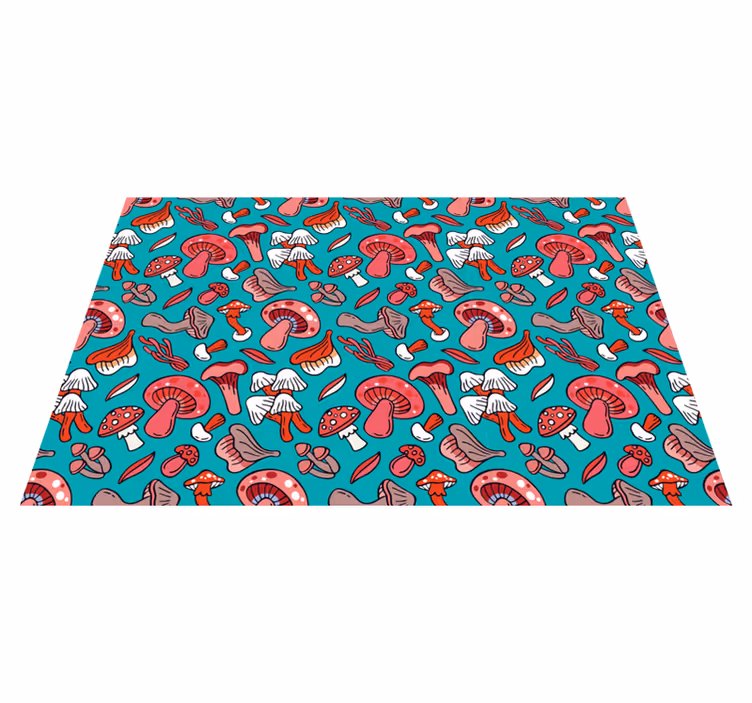 Original placemats lively mushroom design - TenStickers