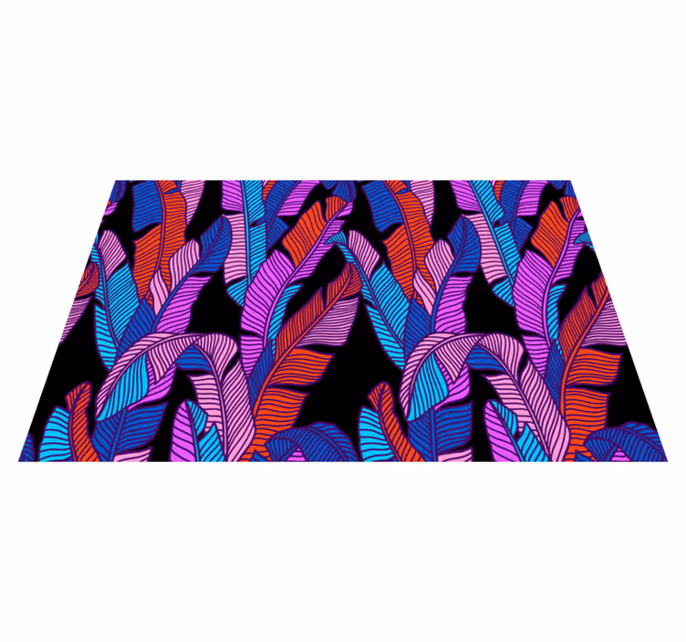 Textured placemats with colorful leaf designs - TenStickers