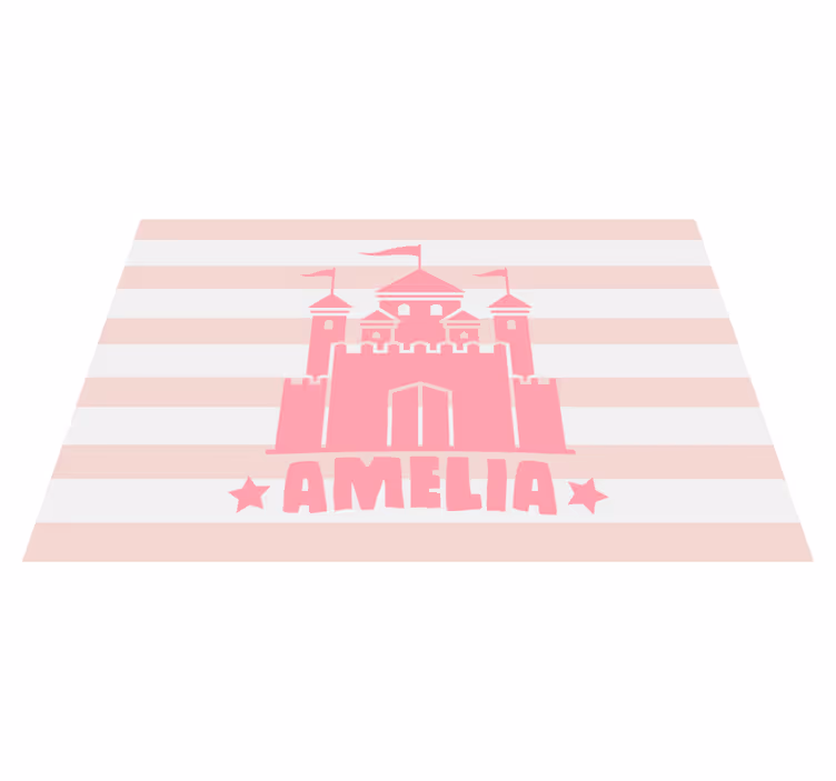 Children placemats castle with flags - TenStickers