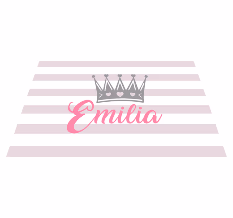 Silver crown with name Personalised placemats - TenStickers