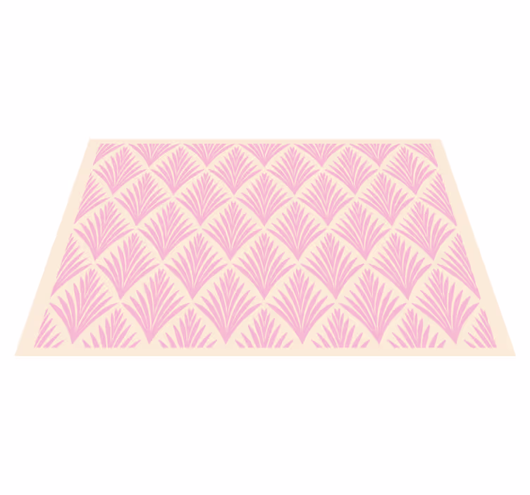 Textured placemat textured leaf pattern - TenStickers