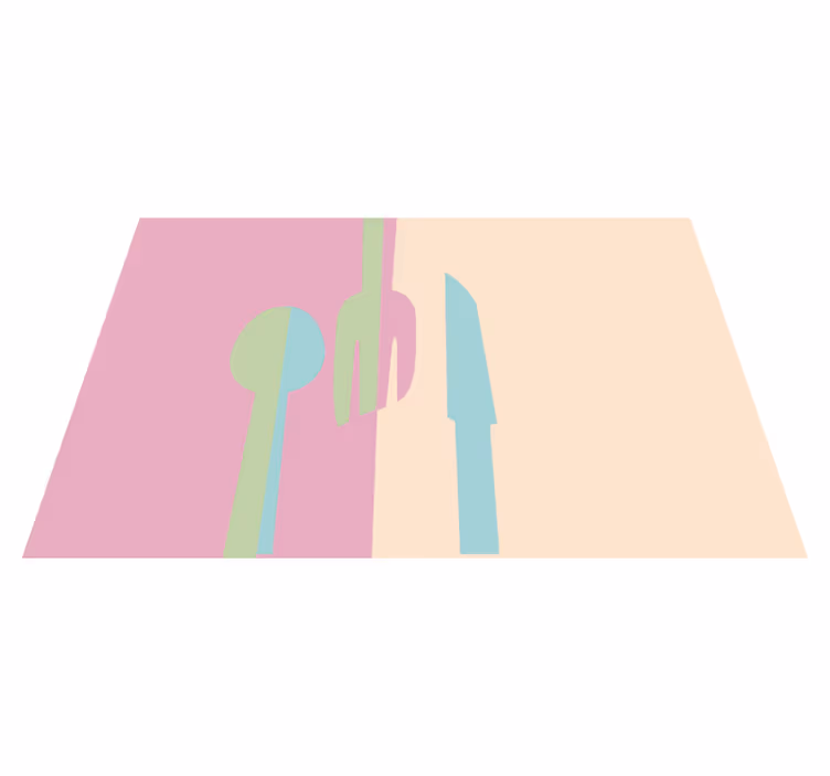 Original placemats with stylish cutlery designs - TenStickers