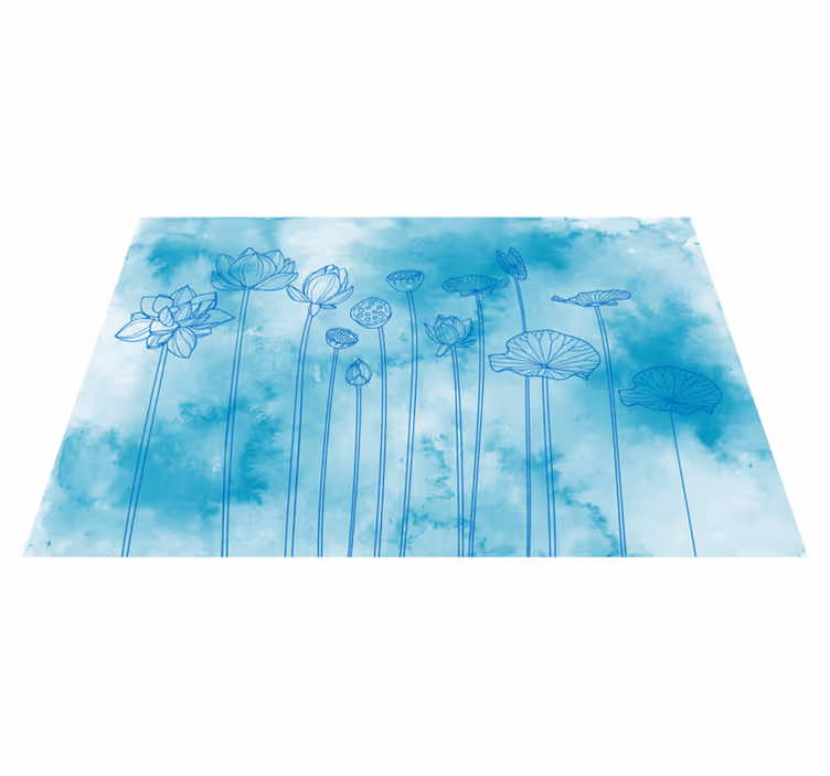 Textured placemats with lotus floral design - TenStickers