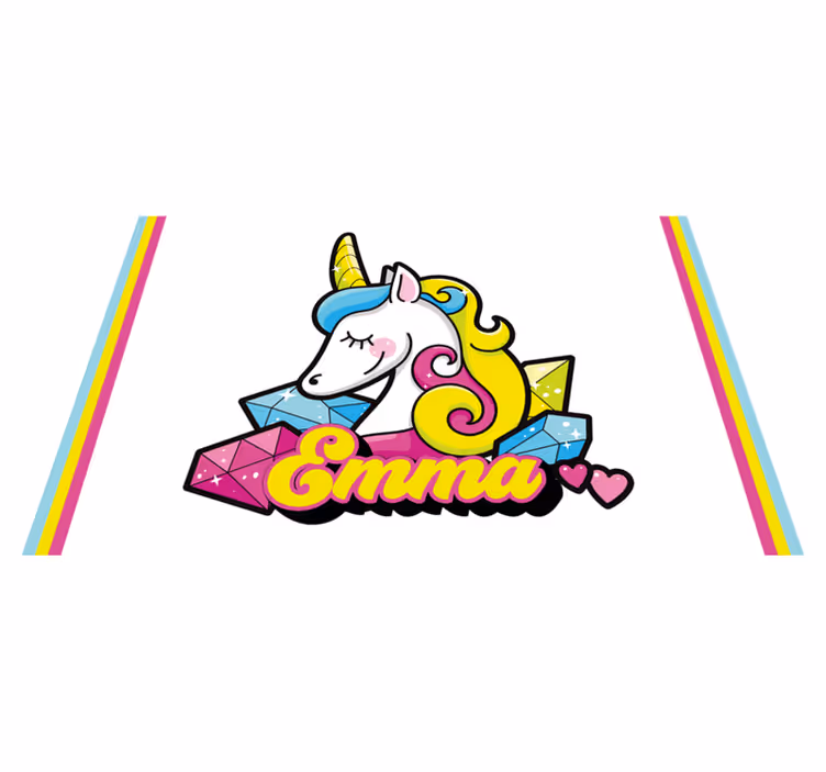 Children placemats unicorn gem design - TenStickers