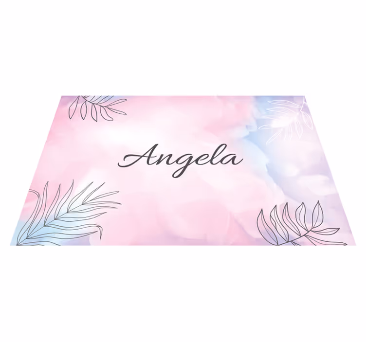 Personalised placemats elegant floral design - TenStickers