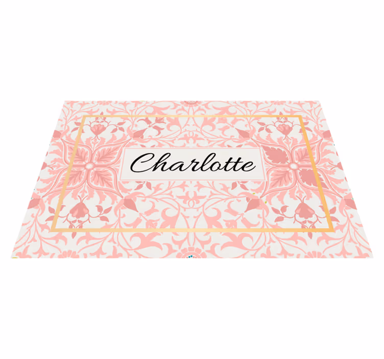 Personalised placemats customized floral design - TenStickers
