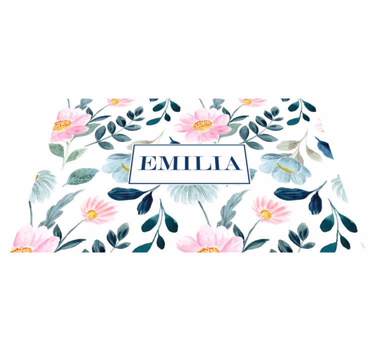 Personalised placemats personalized floral placemats - TenStickers
