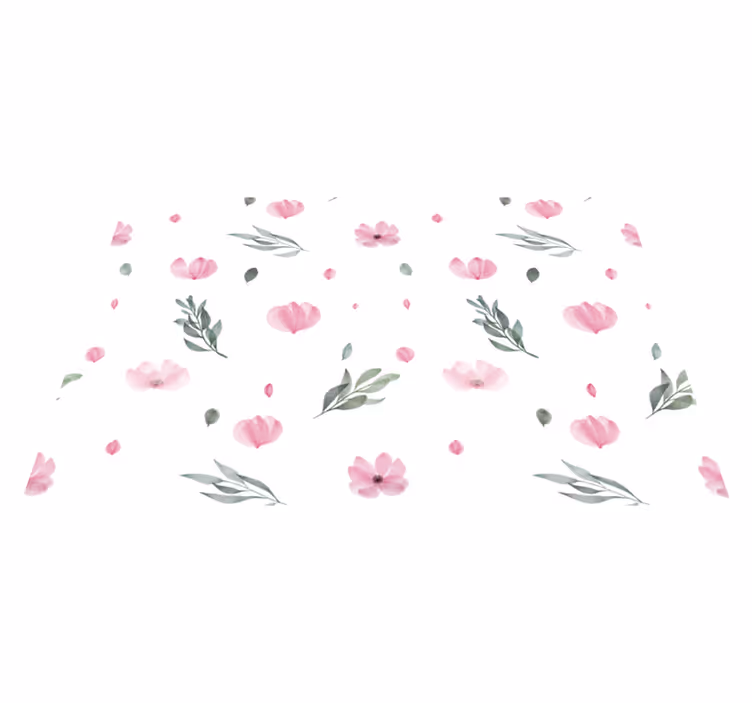 Christmas placemats floral design in gentle colors - TenStickers