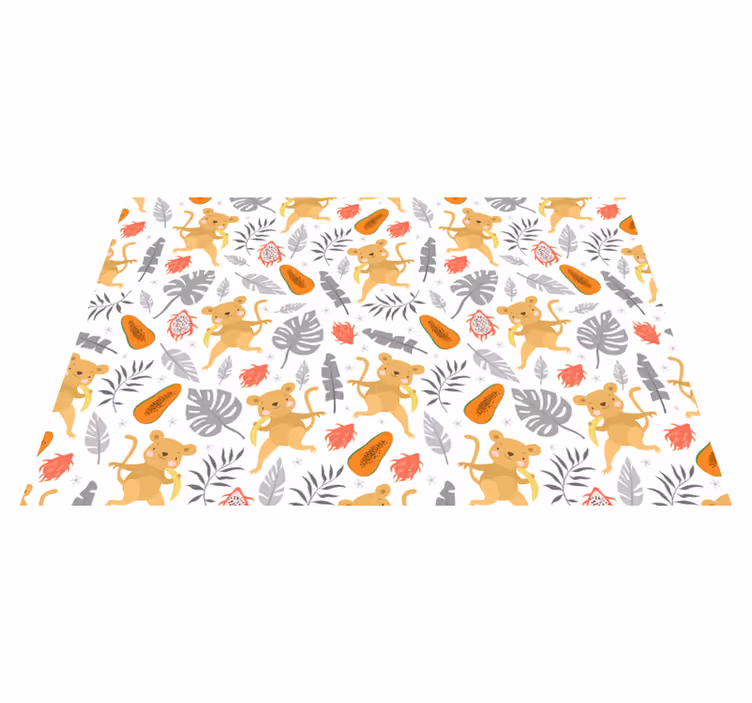 Children placemats cute animal design - TenStickers
