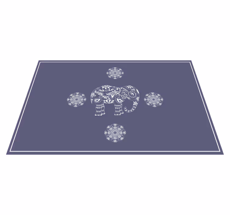 Original placemats elephant pattern design - TenStickers