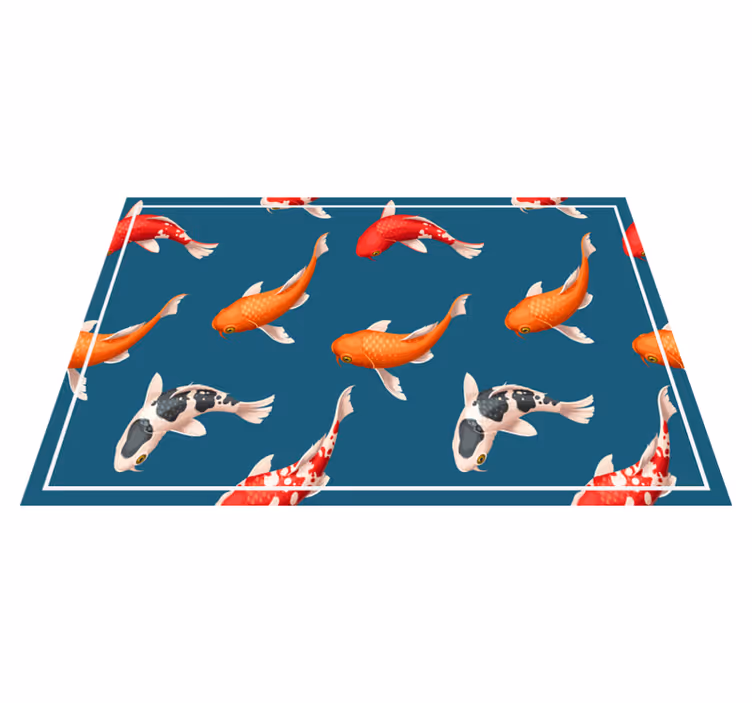 Original placemats colorful koi fish design - TenStickers