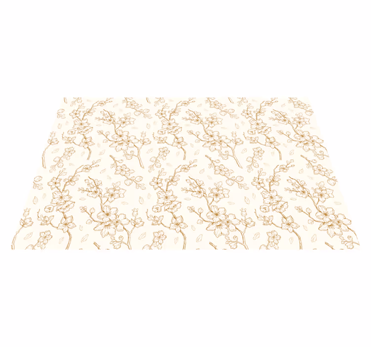 Textured placemats with floral motif elegance - TenStickers