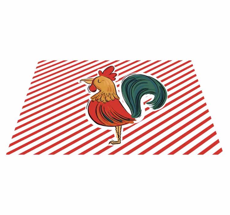 Original placemats rooster with stripes - TenStickers