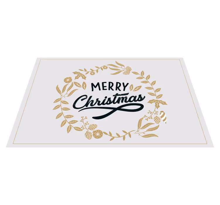 Floral Embroidery Christmas placemats - TenStickers