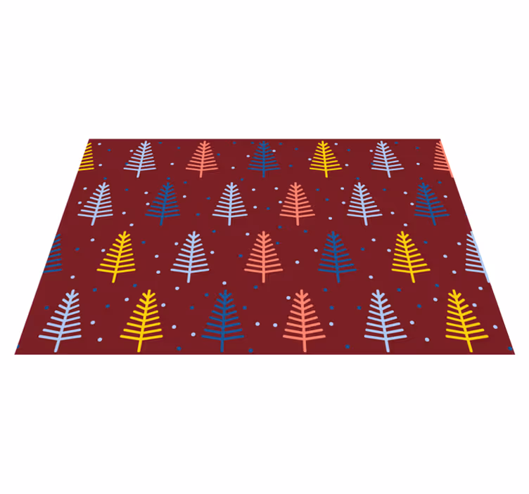 Christmas placemats with vibrant tree design - TenStickers