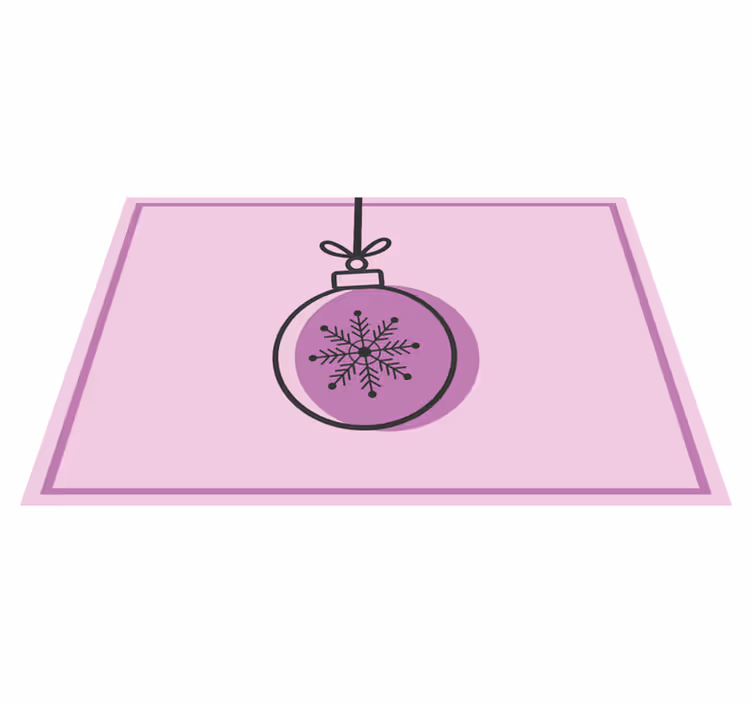 Christmas placemats snowflake ornament design - TenStickers