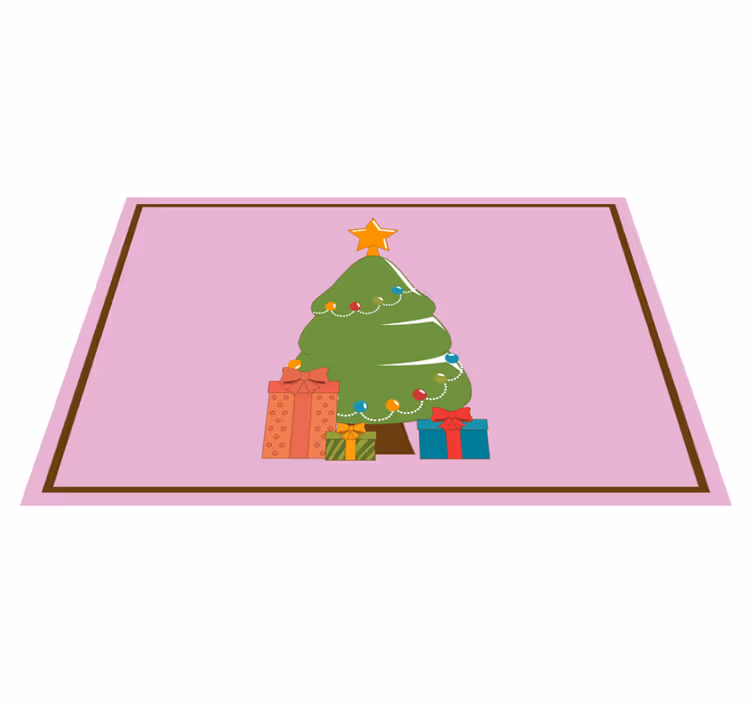 Christmas placemats colorful christmas tree - TenStickers