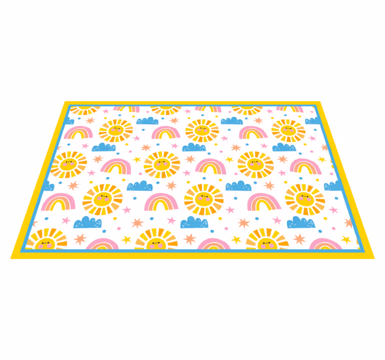 Children placemats sunny rainbow design - TenStickers