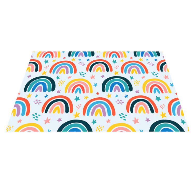 Children placemats lively rainbow design - TenStickers