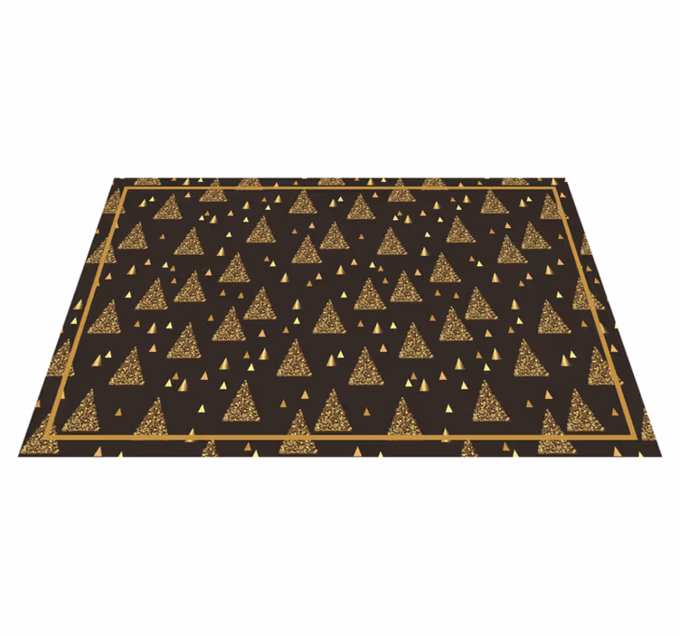 Christmas placemats elegant gold christmas trees - TenStickers