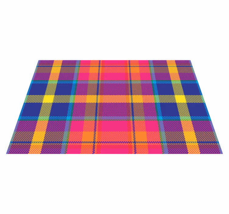 Textured placemats in colorful plaid pattern - TenStickers
