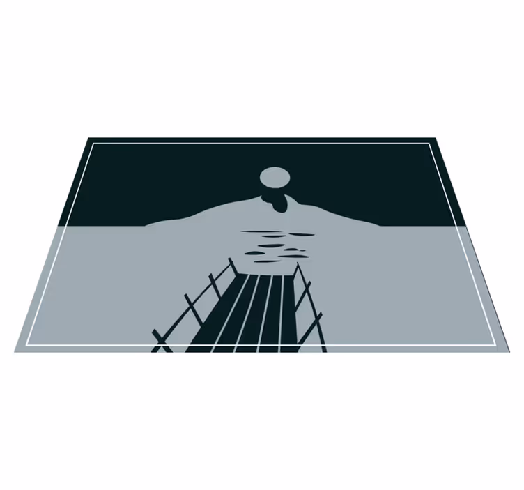 Modern placemats bridge over water design - TenStickers